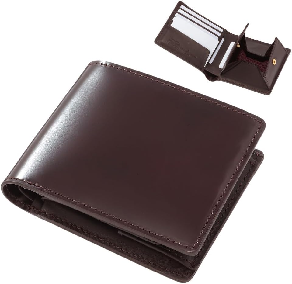 Amazon | [フライングホース] 二つ折り財布 財布 日本製 コードバン 馬